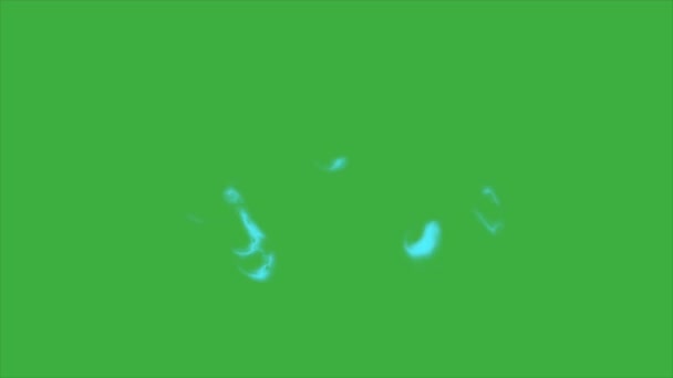 Animation Effet Élément Plasma Sur Fond Vert — Video