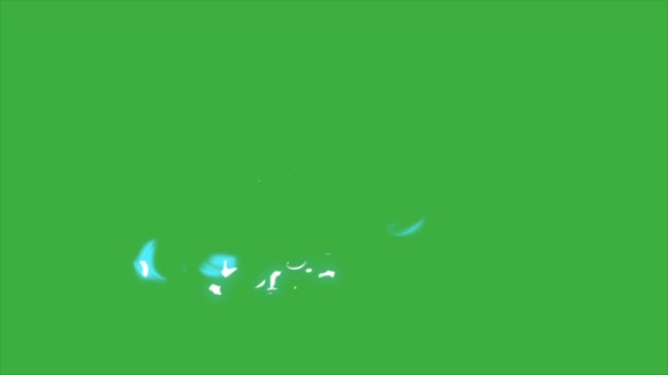 Эффект Плазменного Элемента Анимации Фоне Зеленого Экрана — стоковое видео