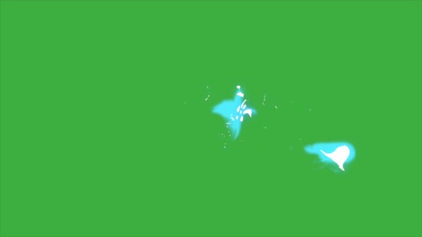 Efectul Elementului Plasmă Animație Fundalul Ecranului Verde — Videoclip de stoc