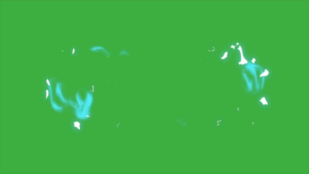 Ефект Анімації Елемента Плазми Фоні Зеленого Екрану — стокове відео