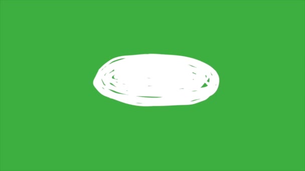 Animation Kritzelelement Cartoon Effekt Auf Grünem Hintergrund — Stockvideo