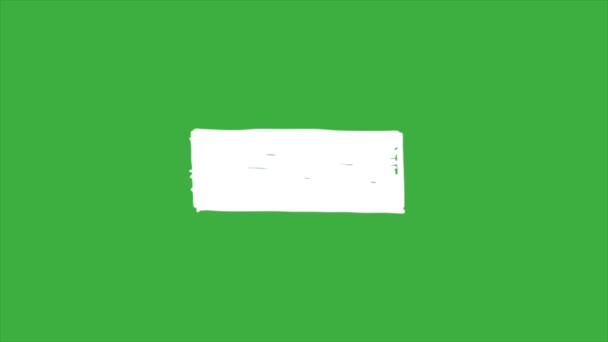 Animatie Krabbel Element Cartoon Effect Groene Scherm Achtergrond — Stockvideo