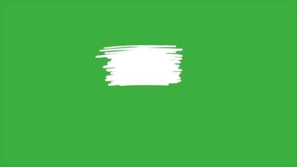 Animazione Scarabocchiare Effetto Elemento Cartone Animato Sfondo Schermo Verde — Video Stock