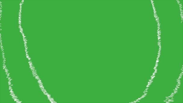 Animation gribouiller élément dessin animé effet sur fond d'écran vert