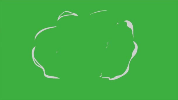 Animation Boucle Vidéo Fumée Élément Dessin Animé Effet Sur Fond — Video