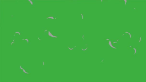 Animatie Lus Video Rook Element Cartoon Effect Groen Scherm Achtergrond — Stockvideo