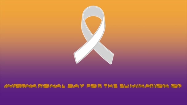 Концепция Анимационного Видео Международный День Борьбы Насилием Отношении Женщин Градиентном — стоковое видео