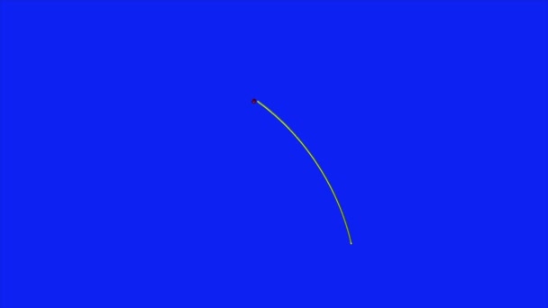 青い背景に動く花のビデオループアニメーション — ストック動画