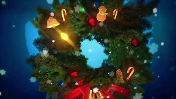 Vídeo Animado Com Tema Conceito Natal Bom Para Uso Como — Vídeo de Stock
