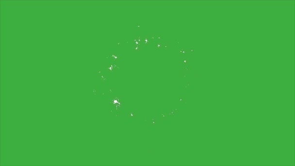 Animation Boucle Vidéo Effet Élément Étincelle Sur Fond Écran Vert — Video