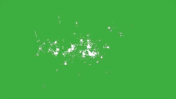 Animacja Wideo Pętla Element Iskry Efekt Zielonym Tle Ekranu — Wideo stockowe