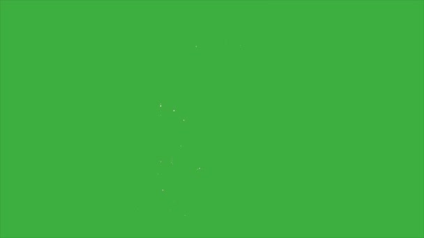 Animatie Video Lus Vonk Element Effect Groene Achtergrond Scherm — Stockvideo