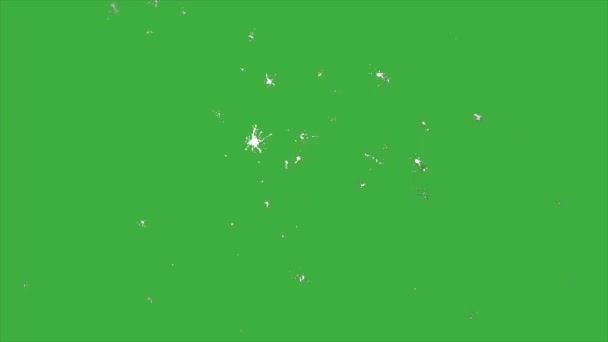 Animation Boucle Vidéo Effet Élément Étincelle Sur Fond Écran Vert — Video
