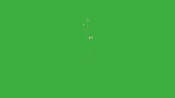 Animatie Video Lus Vonk Element Effect Groene Achtergrond Scherm — Stockvideo