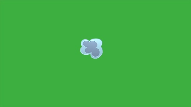 Animation Cartoon Effect Element Clap Green Screen Background — Stock Video