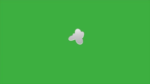 Animation Cartoon Effekt Element Klatschen Auf Grünem Hintergrund — Stockvideo