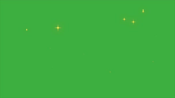 Animace Video Element Hvězda Blesk Zlatý Efekt Pozadí Zelené Obrazovky — Stock video