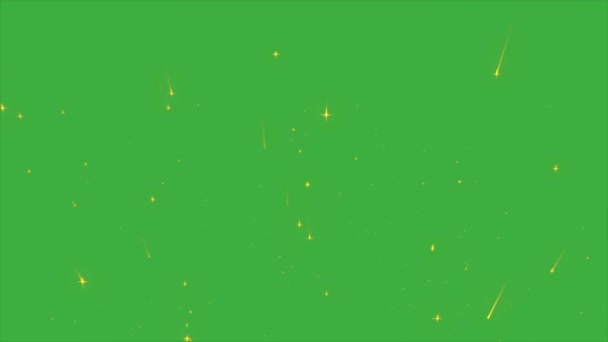 Animazione Elemento Video Stella Fulmine Effetto Oro Sfondo Schermo Verde — Video Stock