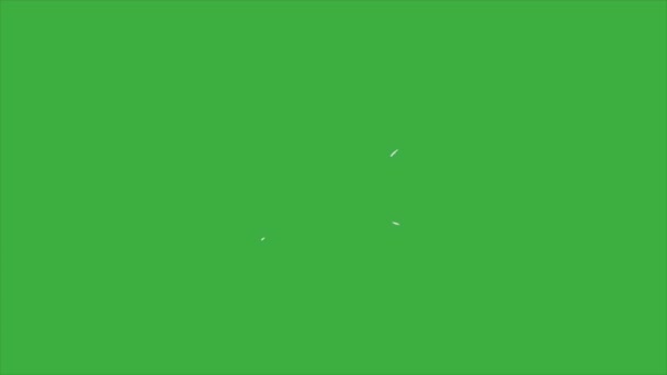 Animatie Lus Video Element Effect Cartoon Energie Groen Scherm Achtergrond — Stockvideo