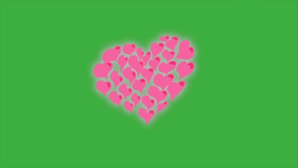 Animation Boucle Élément Vidéo Effet Bande Dessinée Énergie Avec Amour — Video