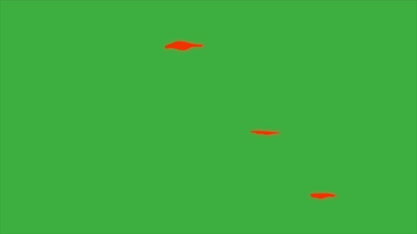 Animace Smyčka Video Element Efekt Kreslený Oheň Zeleném Pozadí Obrazovky — Stock video