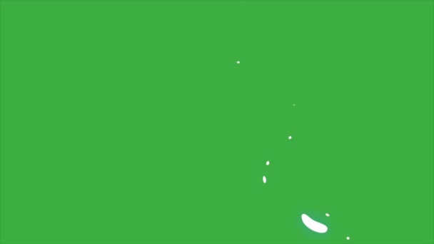 Цикл Анимации Видео Элемент Эффект Мультяшной Жидкости Зеленом Фоне Экрана — стоковое видео