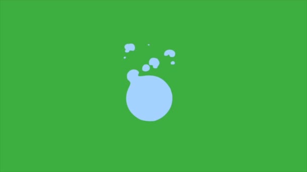 Animatie Lus Video Element Effect Cartoon Vloeistof Groen Scherm Achtergrond — Stockvideo