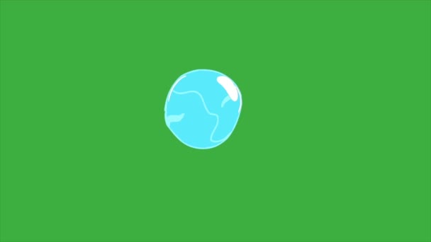 Animacja Pętla Element Wideo Efekt Kreskówki Płyn Zielonym Tle Ekranu — Wideo stockowe