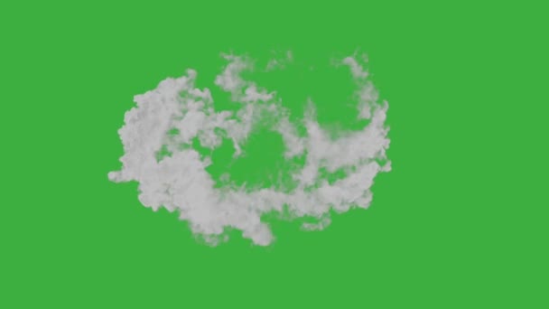Animacja Wideo Pętla Realistyczny Dym Zielonym Tle Ekranu — Wideo stockowe