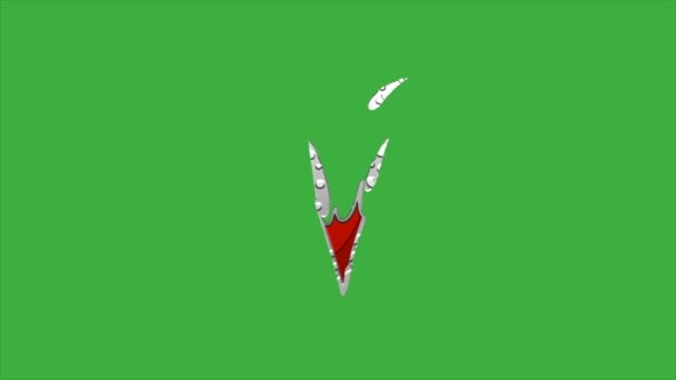 Цикл Видео Анимации Маркера Карты Зеленом Фоне Экрана — стоковое видео