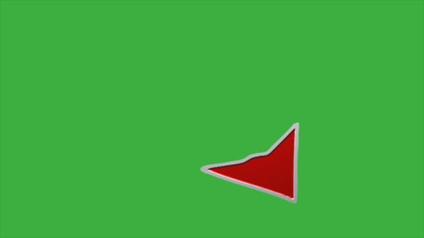 Animacja Wideo Pętli Strzałki Zielonym Tle Ekranu — Wideo stockowe
