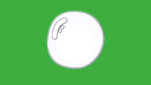 Animationsschleife Videoblase Auf Grünem Hintergrund — Stockvideo