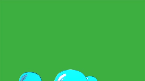 Animacja Pętli Wideo Bańka Zielonym Tle Ekranu — Wideo stockowe