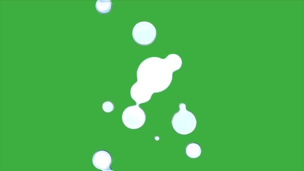 Анімаційна Петля Відео Бульбашки Фоні Зеленого Екрану — стокове відео