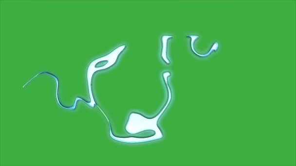 Animation Boucle Vidéo Énergie Déplaçant Sur Fond Écran Vert — Video