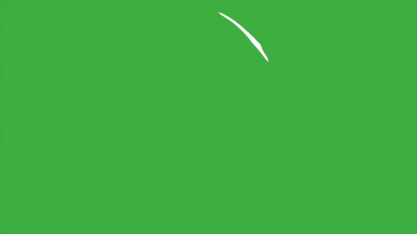 在绿色屏幕背景上移动的动画循环视频线路 — 图库视频影像