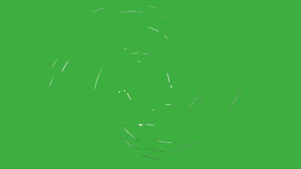Linea Video Anello Animazione Movimento Sfondo Verde — Video Stock