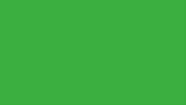 在绿色屏幕背景上移动的动画循环视频线路 — 图库视频影像