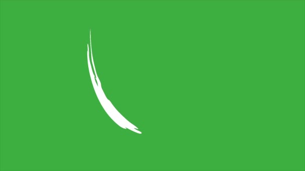 Linha Vídeo Loop Animação Movimento Fundo Tela Verde — Vídeo de Stock
