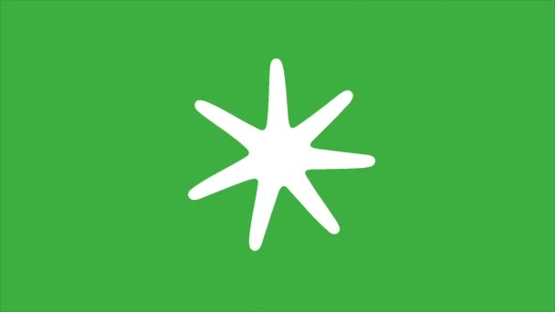 Linea Video Anello Animazione Movimento Sfondo Verde — Video Stock