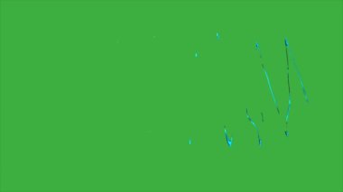 Yeşil ekran arka planında canlandırma döngüsü görüntü çizgisi elemanı çizgi film efekti