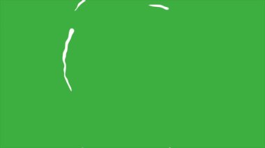 Yeşil ekran arka planında animasyon döngüsü video ögesi çizgi film efekti sıvısı 