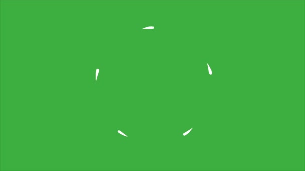 Animasjonssløyfe Video Linje Element Tegneserie Effekt Grønn Skjerm Bakgrunn – stockvideo
