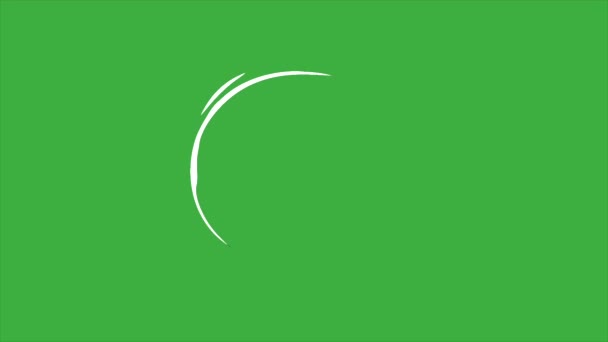 Animation Loop Video Line Element Tecknad Effekt Grön Skärm Bakgrund — Stockvideo