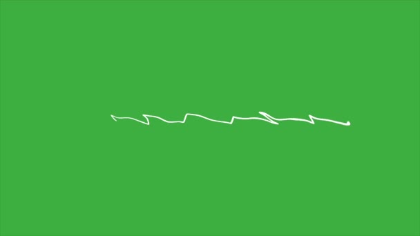 Animációs Hurok Videó Vonal Elem Rajzfilm Hatása Zöld Képernyő Háttér — Stock videók