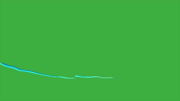 Анімаційна Петля Відеоелемента Мультиплікаційний Ефект Рідини Фоні Зеленого Екрану — стокове відео