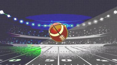 Amerikan futbolu konsepti konulu animasyon videosu