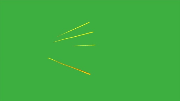 Animatie Cartoon Loop Video Lijn Element Effect Groene Scherm Achtergrond — Stockvideo