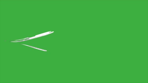 Ефект Анімації Мультяшної Петлі Відео Лінії Фоні Зеленого Екрану — стокове відео