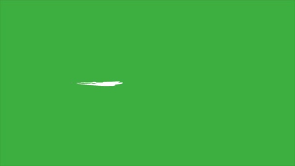 Animacja Kreskówka Pętla Wideo Element Linii Efekt Zielonym Tle Ekranu — Wideo stockowe